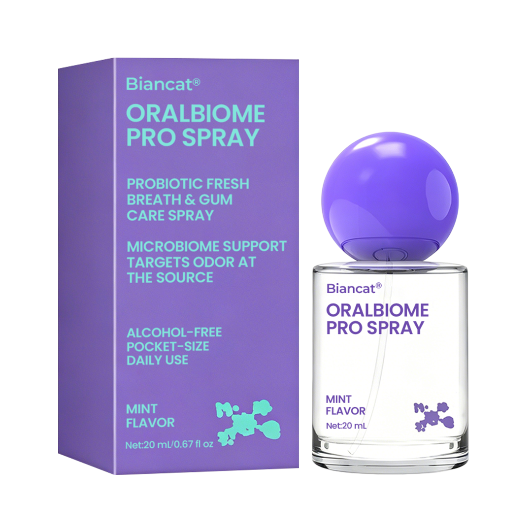 ✨FRESH-BREATH UPGRADE FOR DAILY USE 💜 Biancat® OralBiome Pro Spray 🦷 Probiotic Support for Fresh Breath, Gum Comfort & Oral Balance ✨