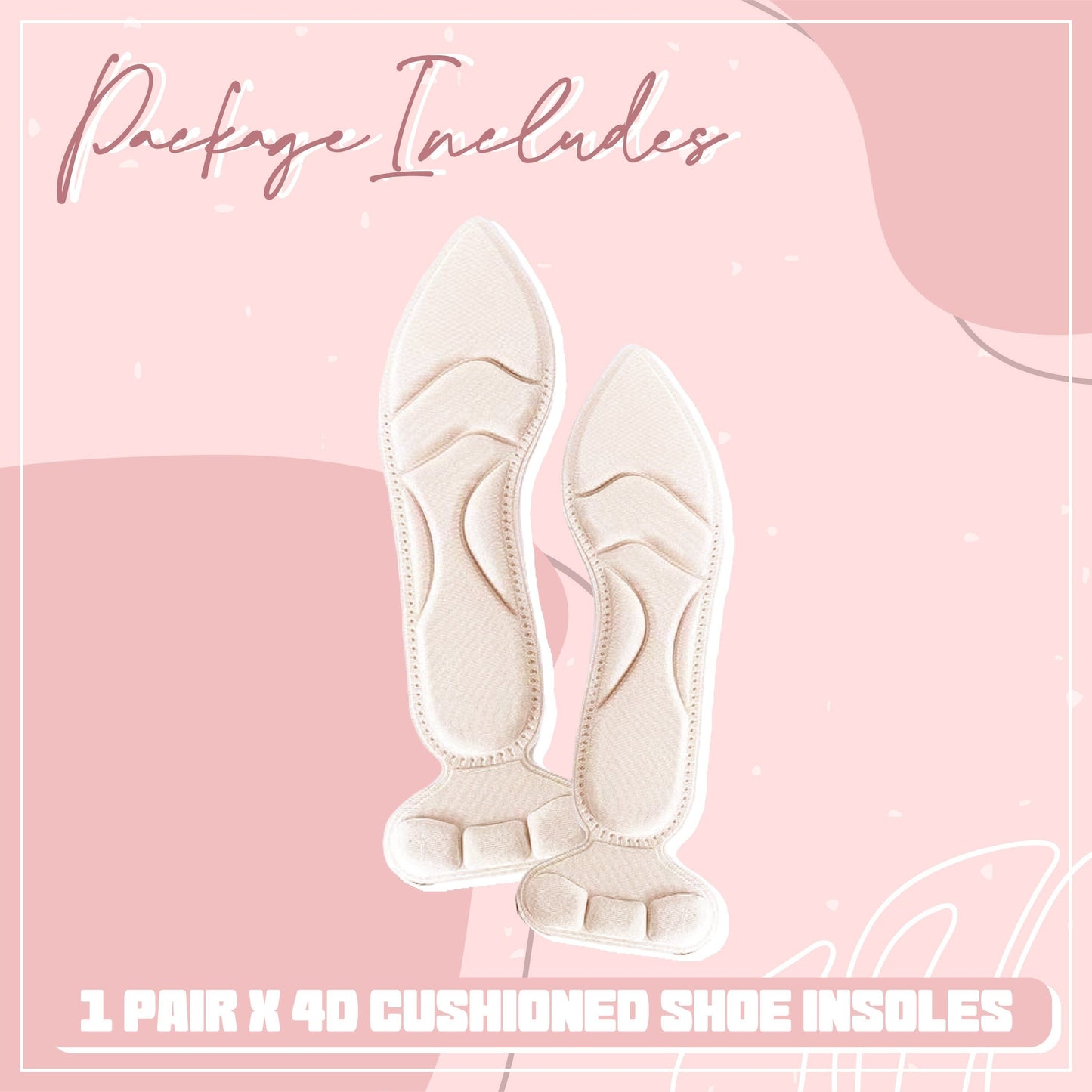 4D Cushioned Shoe Insoles