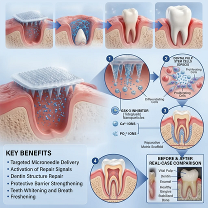 (NEW)Ceoerty® Tooth & Gum Repair Fast-Dissolving Microneedle Patch✨ (𝟓-𝐢𝐧-𝟏 💎 𝐑𝐞𝐛𝐮𝐢𝐥𝐝 𝐄𝐧𝐚𝐦𝐞𝐥 & 𝐃𝐞𝐧𝐭𝐢𝐧 • 𝐒𝐭𝐫𝐞𝐧𝐠𝐭𝐡𝐞𝐧 𝐆𝐮𝐦𝐬 • 𝐄𝐫𝐚𝐝𝐢𝐜𝐚𝐭𝐞 𝐓𝐚𝐫𝐭𝐚𝐫 & 𝐎𝐝𝐨𝐫 • 𝐖𝐡𝐢𝐭𝐞𝐧𝐢𝐧𝐠 • 𝐒𝐭𝐨𝐩 𝐓𝐨𝐨𝐭𝐡 𝐒𝐞𝐧𝐬𝐢𝐭𝐢𝐯𝐢𝐭𝐲)