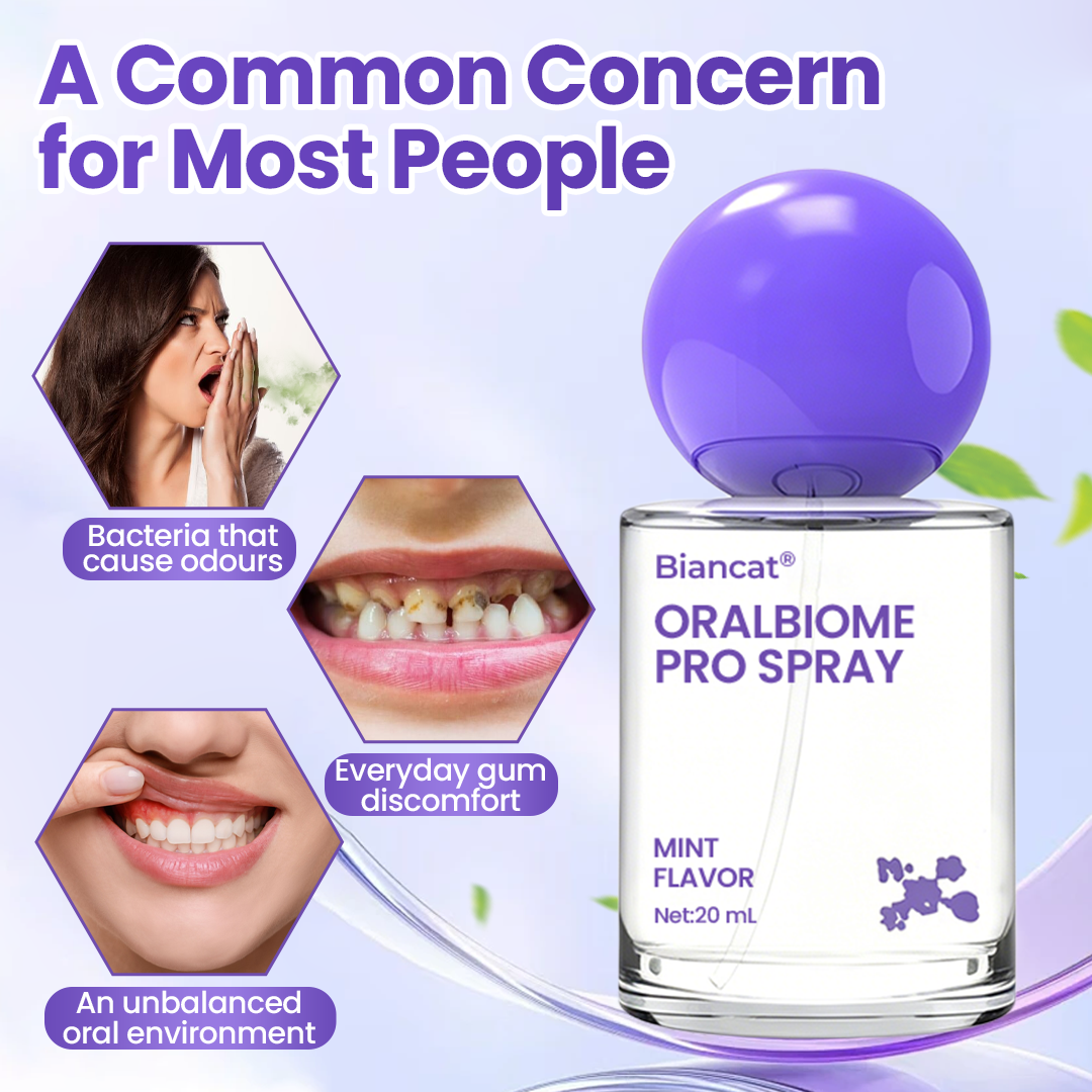 ✨FRESH-BREATH UPGRADE FOR DAILY USE 💜 Biancat® OralBiome Pro Spray  🦷 Probiotic Support for Fresh Breath, Gum Comfort & Oral Balance ✨