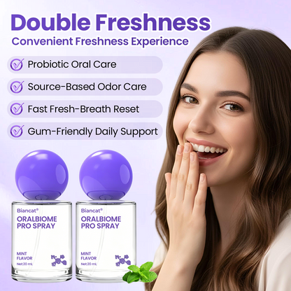 ✨FRESH-BREATH UPGRADE FOR DAILY USE 💜 Biancat® OralBiome Pro Spray  🦷 Probiotic Support for Fresh Breath, Gum Comfort & Oral Balance ✨