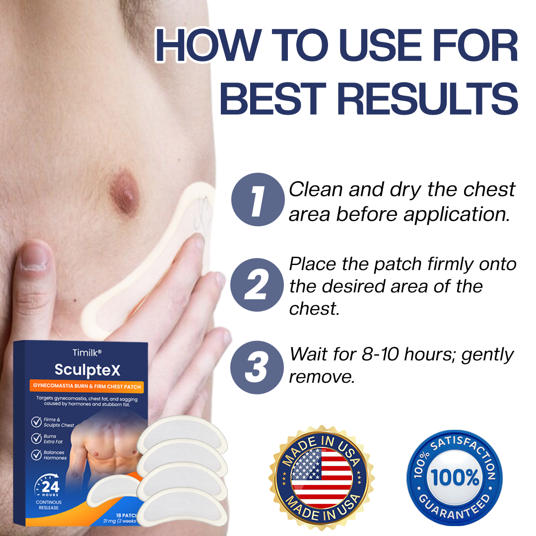 Timilk® SculptXX Gynecomastia Burn & Firm Chest Patch🌟